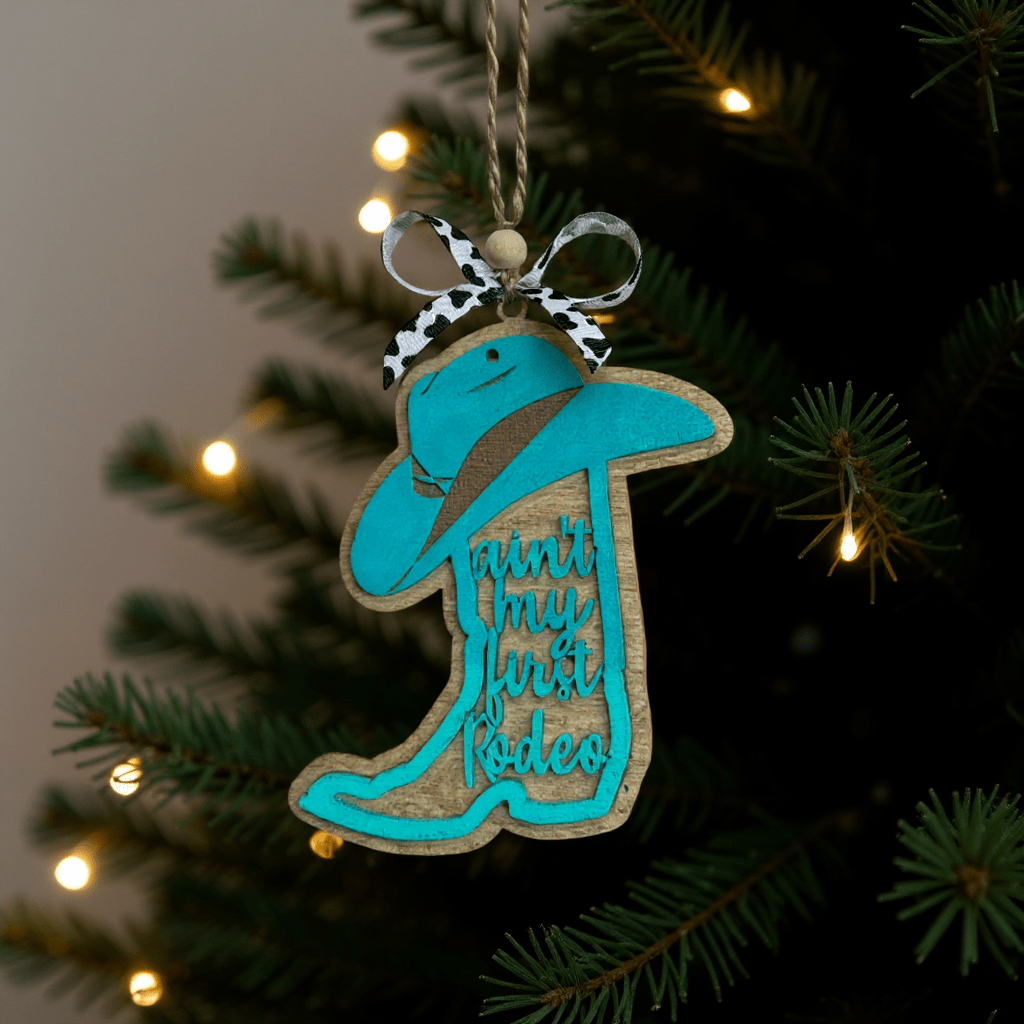 Handcrafted Western Cowgirl Ornaments Western Ornament Ain't My First w/Hat