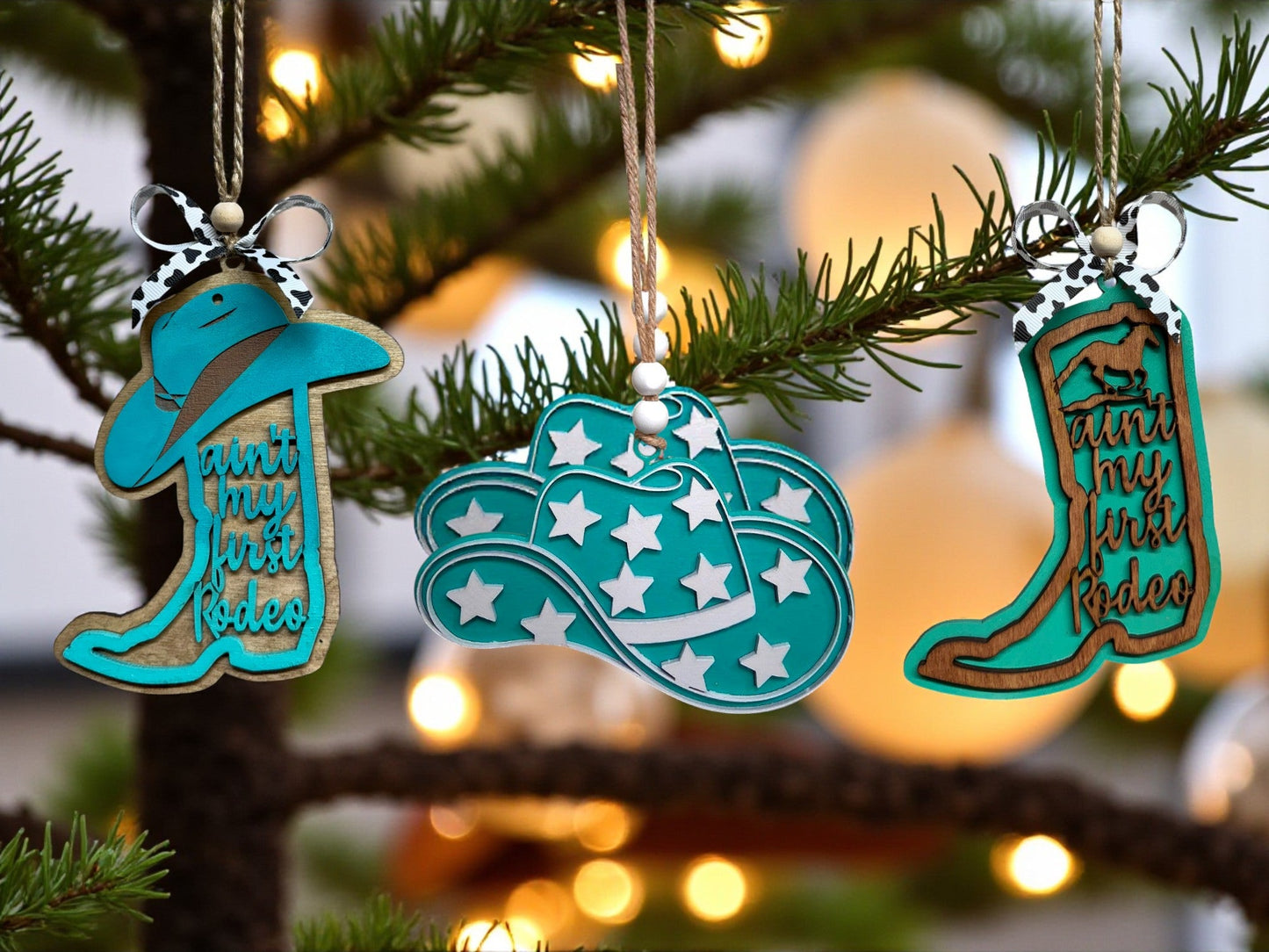 Handcrafted Western Cowgirl Ornaments Western Ornament