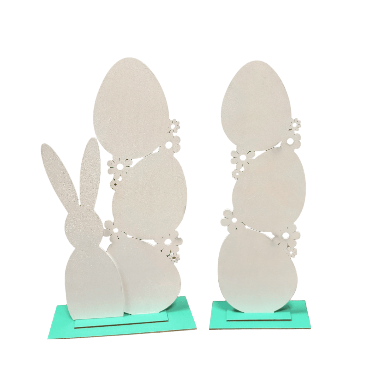 Happy Easter Bunny & Eggs - 3 PC Colorful Spring Decor for Festive Celebrations