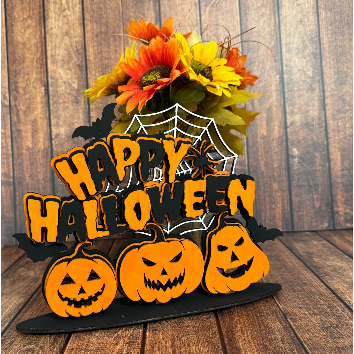 Happy Halloween Pumpkin Stand - Nifty Decor & More