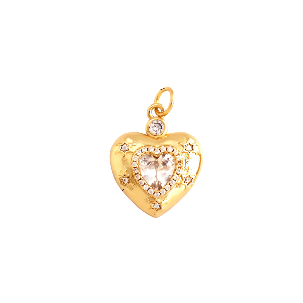 Heart Charms in Vibrant Colors, Chic Add On for Bracelets or Necklaces, Stylish Gift for Her Heart charms Stellar Heart