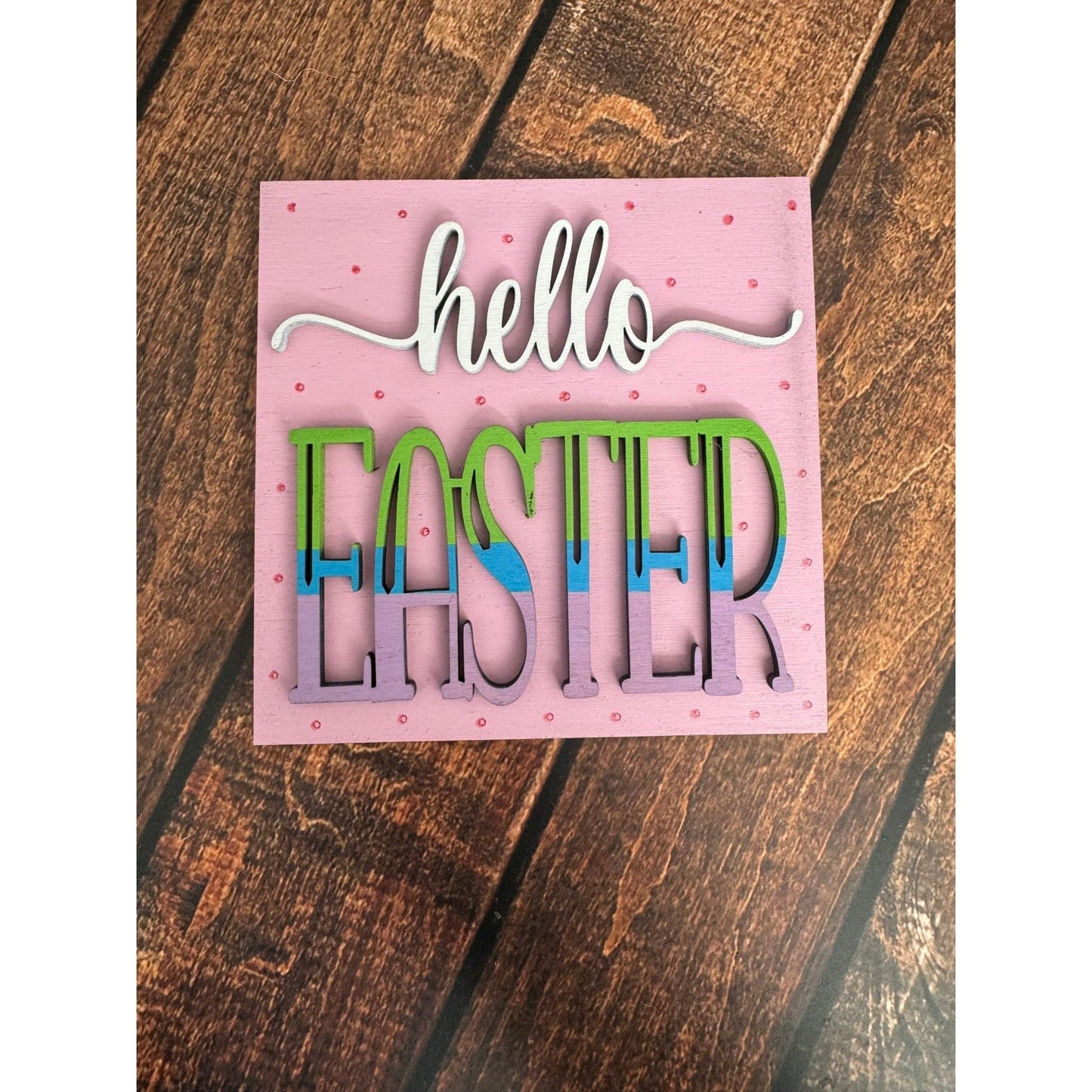 Hello Easter Leaning Sandwich Board Tiles - Set 4 PC Interchangeable Leaning Sandwich Boards