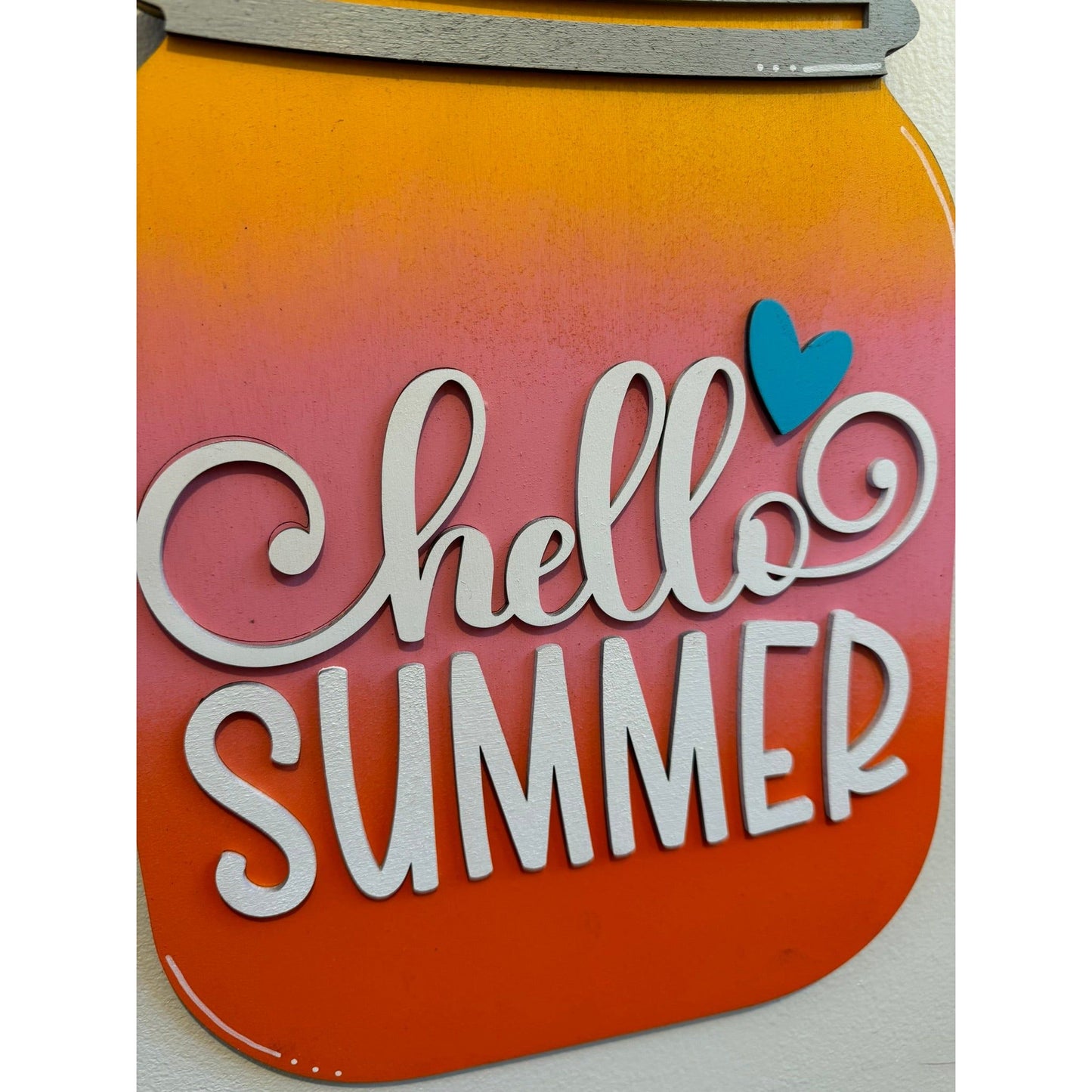 Hello Summer Mason Jar Hanger Summer Hanger