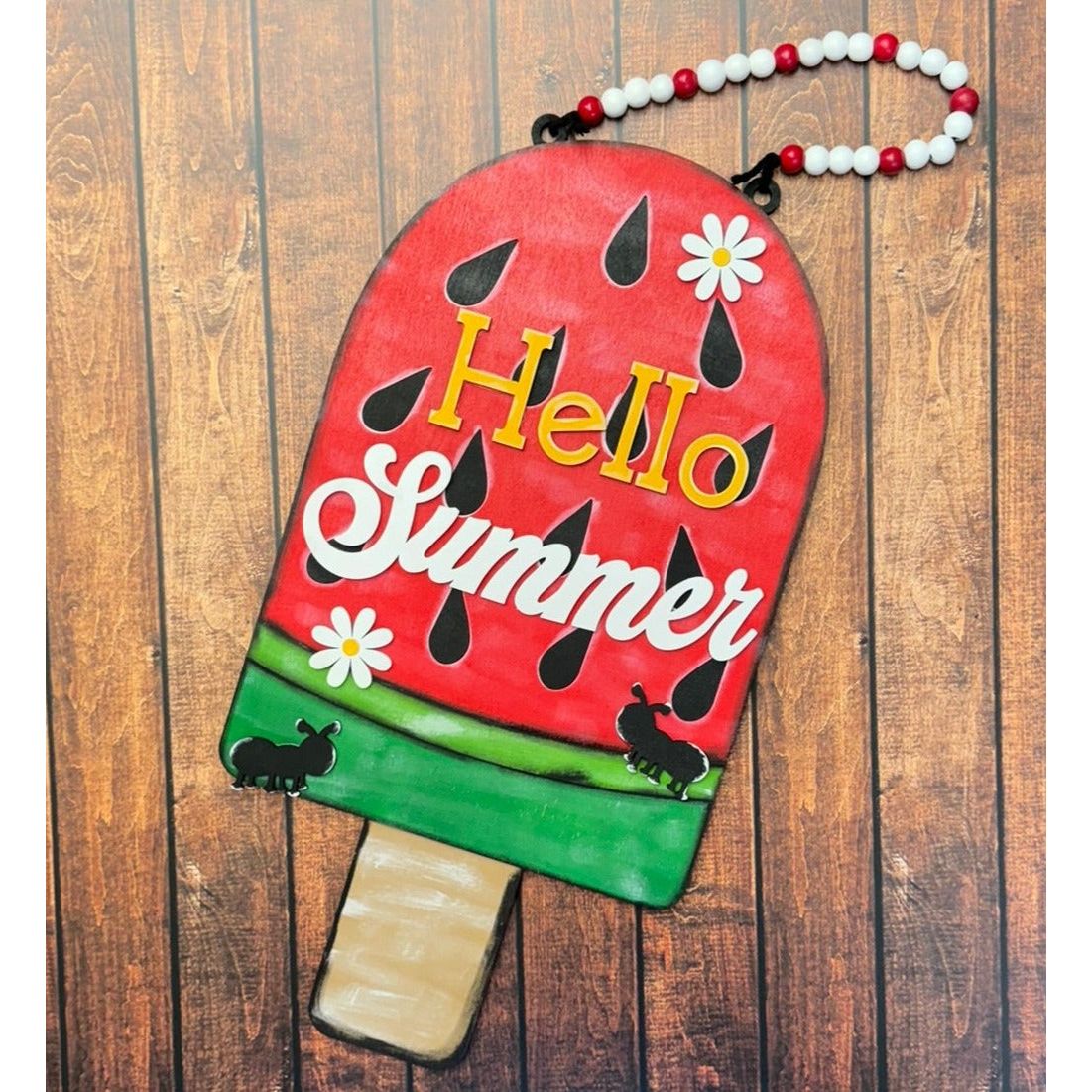 Hello Summer Watermelon Door Hanger Summer Door Hanger