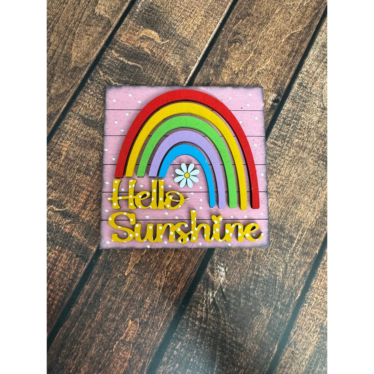Hello Sunshine Leaning Sandwich Board Tiles - Set 4 PC Interchangeable Leaning Sandwich Boards