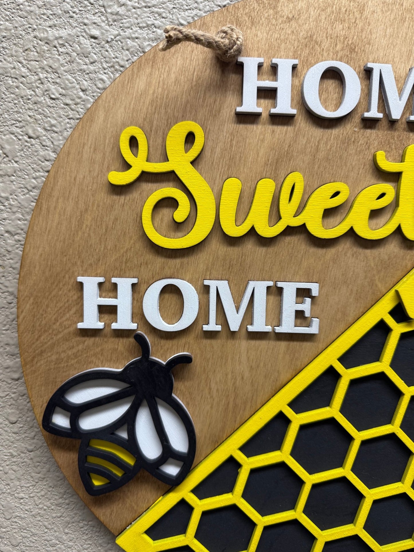 Hey There Honey Bee Wall Decor | Springtime Bumble Bee Home Accent | Cute Bee Wall Art - Nifty Decor & More