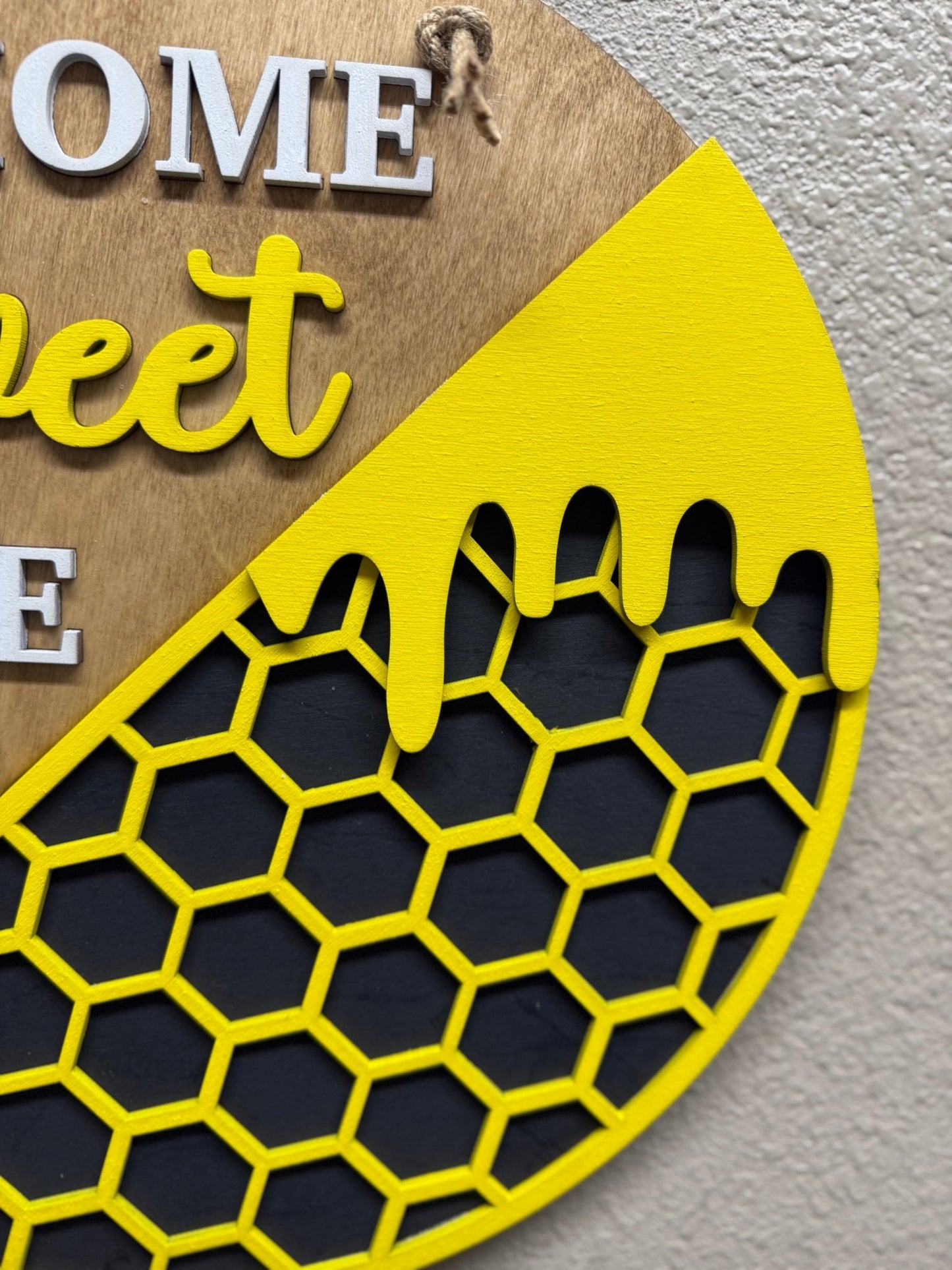 Hey There Honey Bee Wall Decor | Springtime Bumble Bee Home Accent | Cute Bee Wall Art - Nifty Decor & More