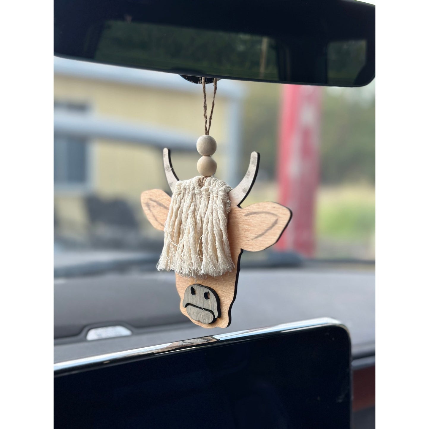 Highland Cattle Car Dangle - Nifty Decor & More