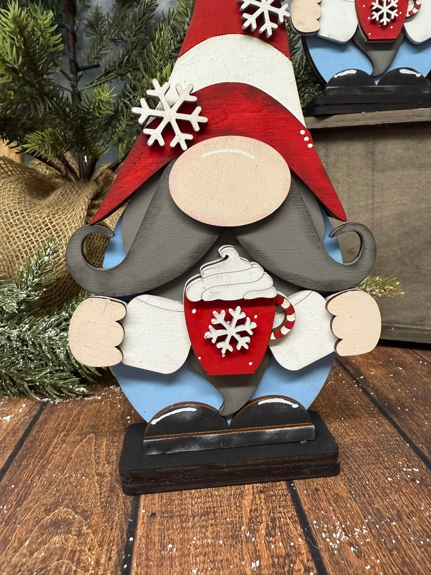 Hot Cocoa Gnome Christmas Decor Christmas Shelf Sitter