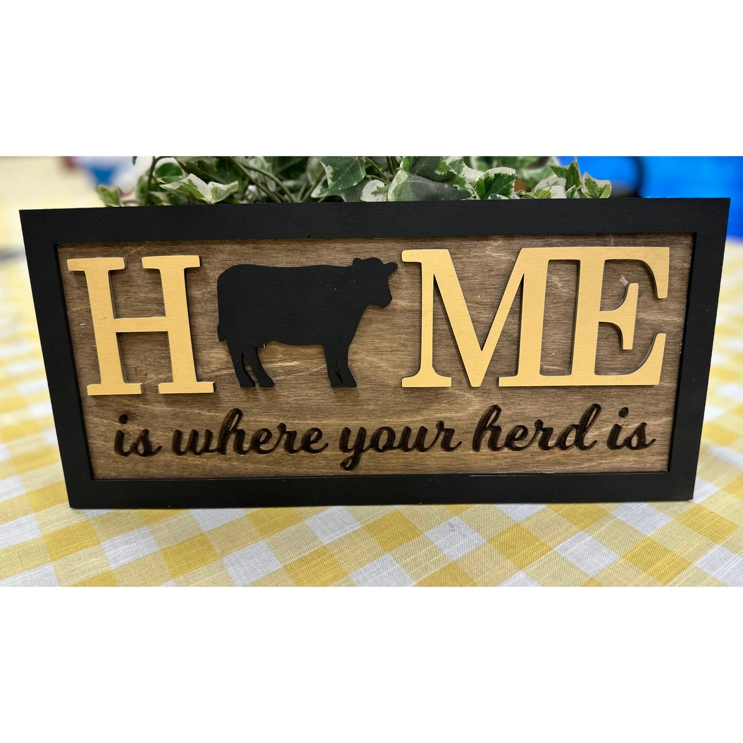 Home Is Where Your Herd Is Farmhouse Wall Decor