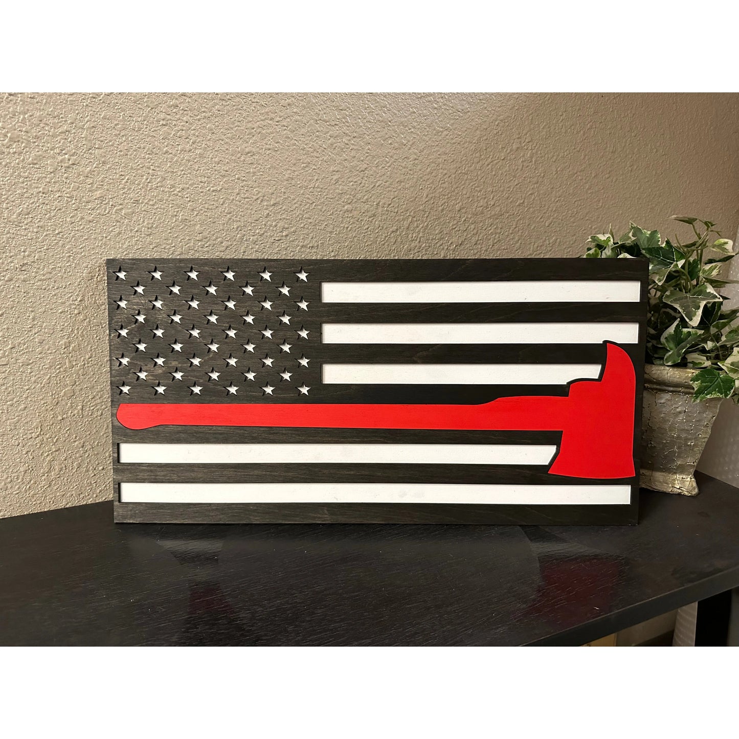 Fireman’s Axe Flag Patriotic Wall Decor