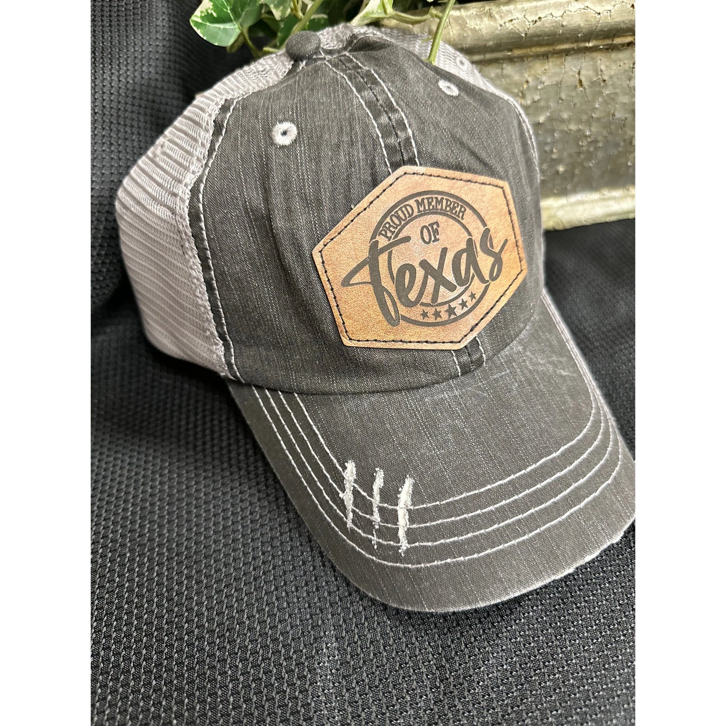 Texas Leather Patch Hat Leather Patch - Hats