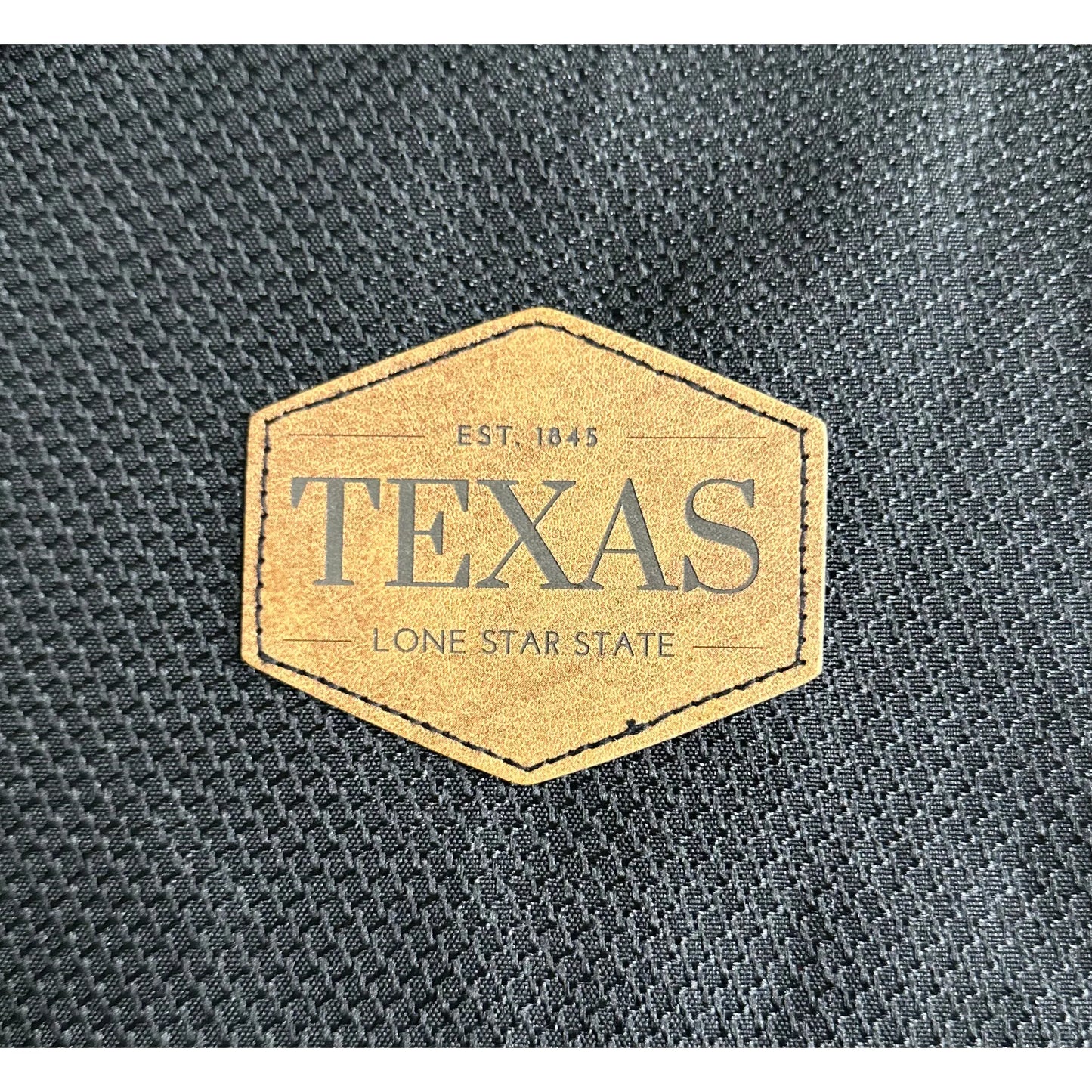 Texas Leather Patch Hat Leather Patch - Hats Texas Lone Star State - Hexagon