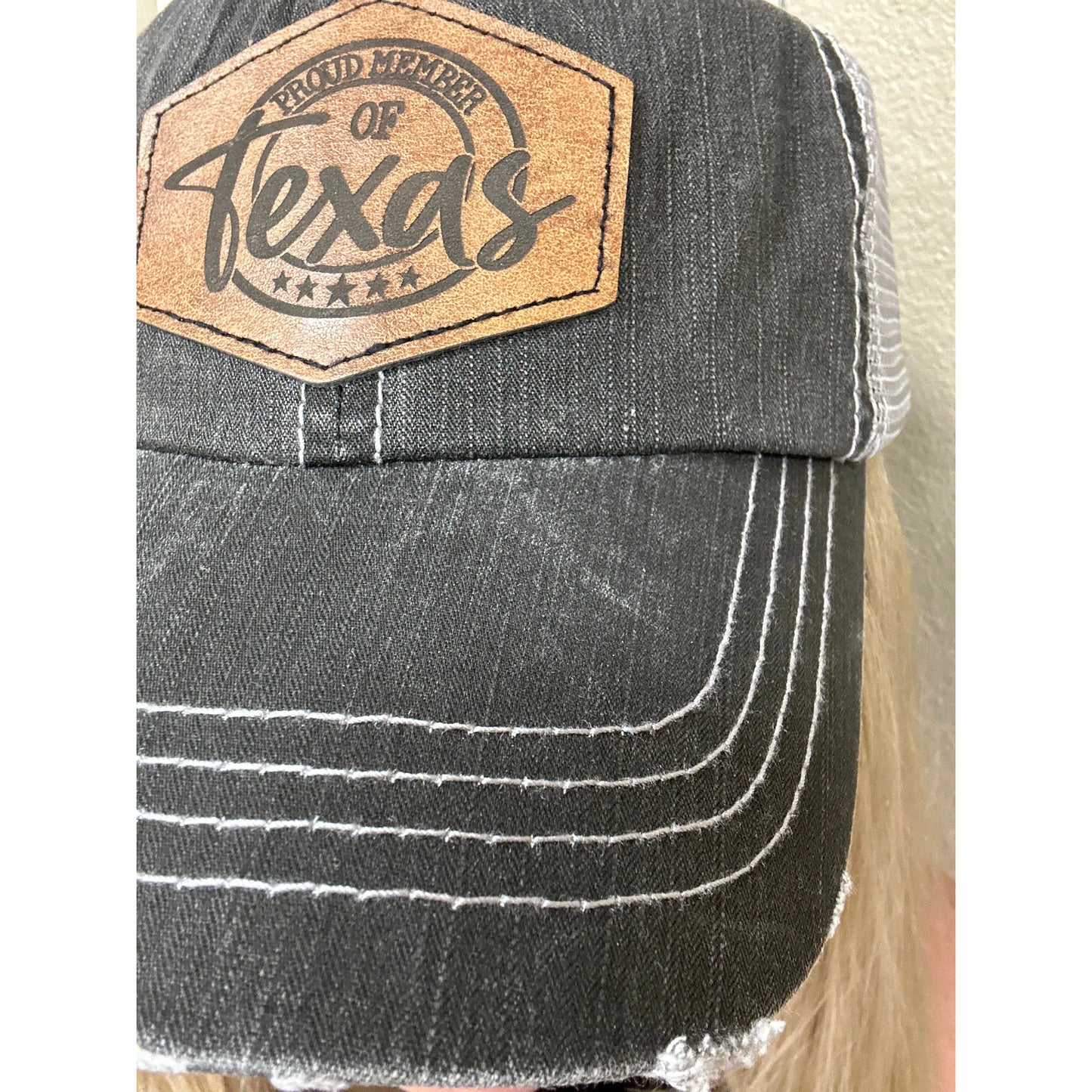 Texas Leather Patch Hat Leather Patch - Hats