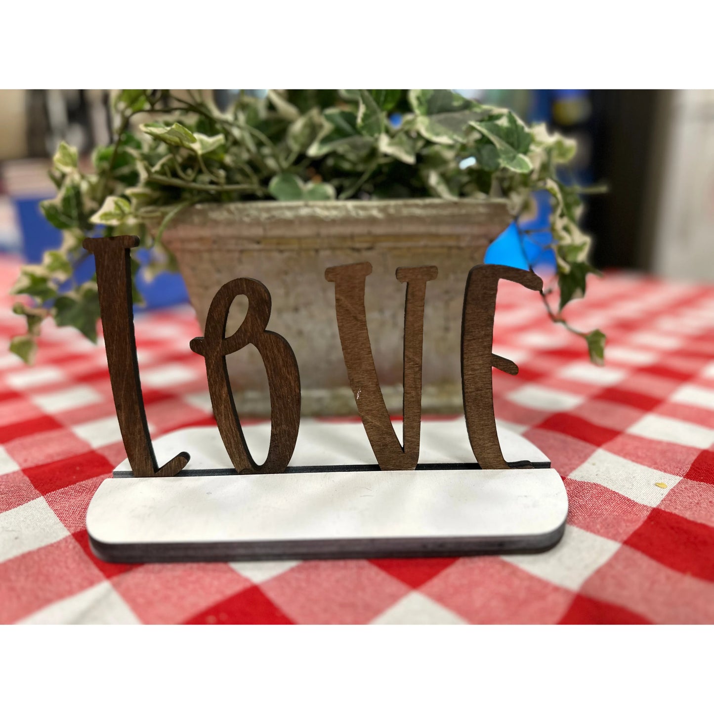 Rustic Decorative Wooden Sign Table decor Love