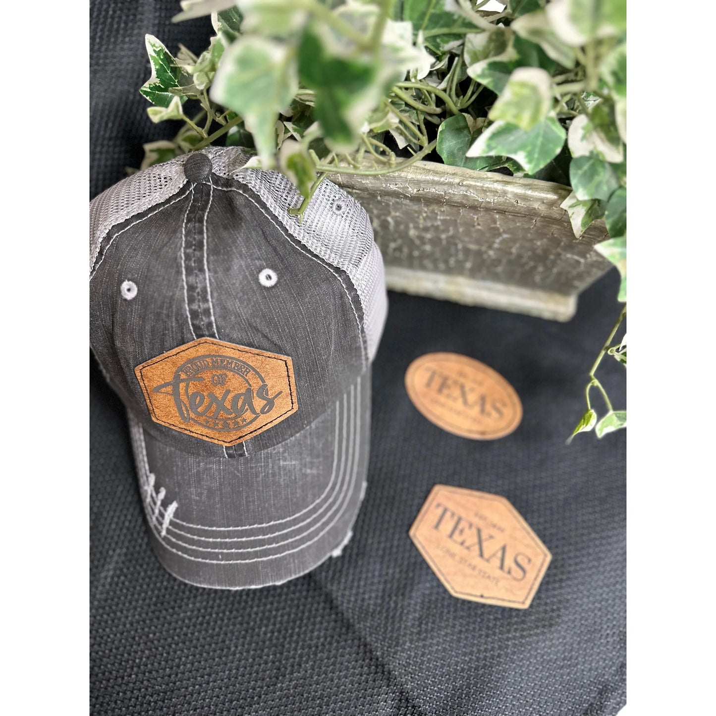 Texas Leather Patch Hat Leather Patch - Hats