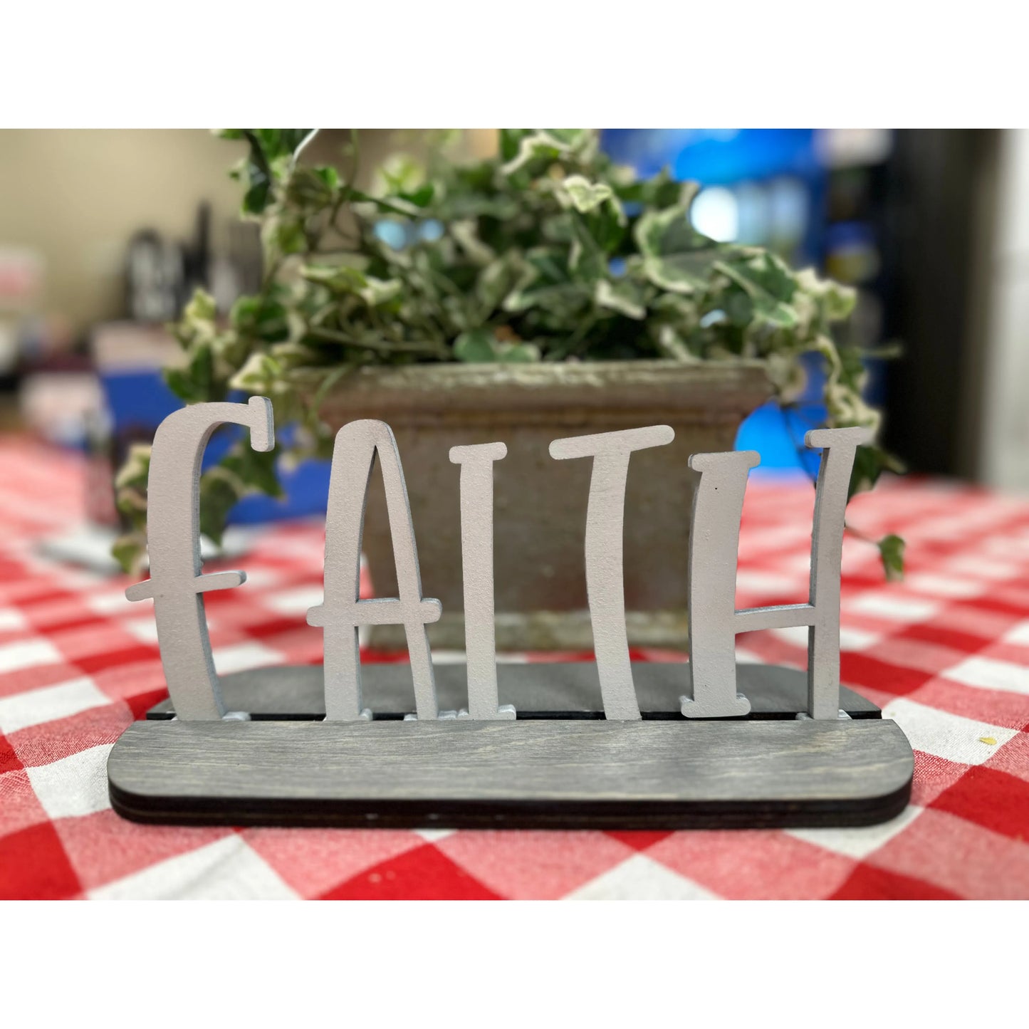 Rustic Decorative Wooden Sign Table decor Faith