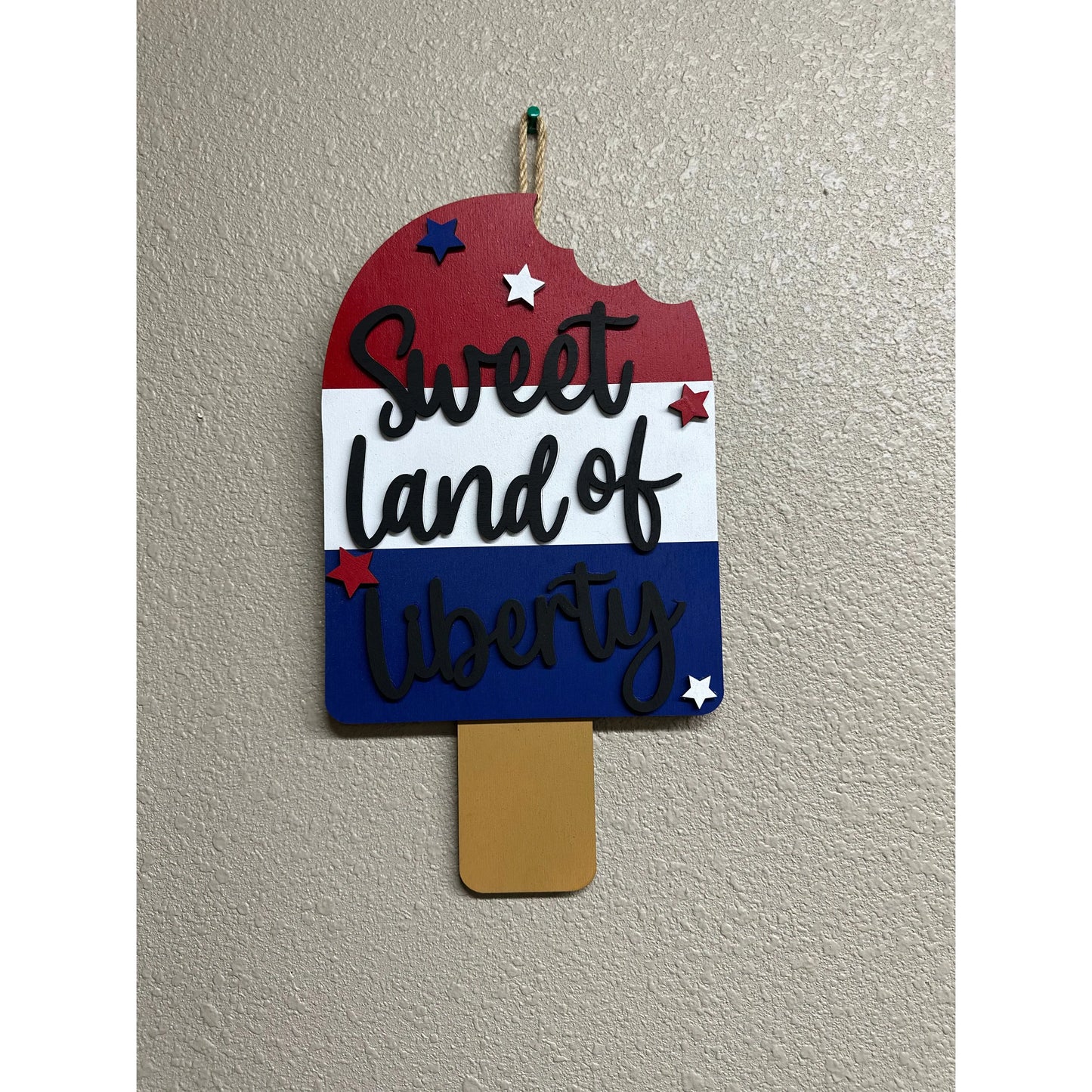 Sweet Land of Liberty Popsicle Patriotic Wall Decor