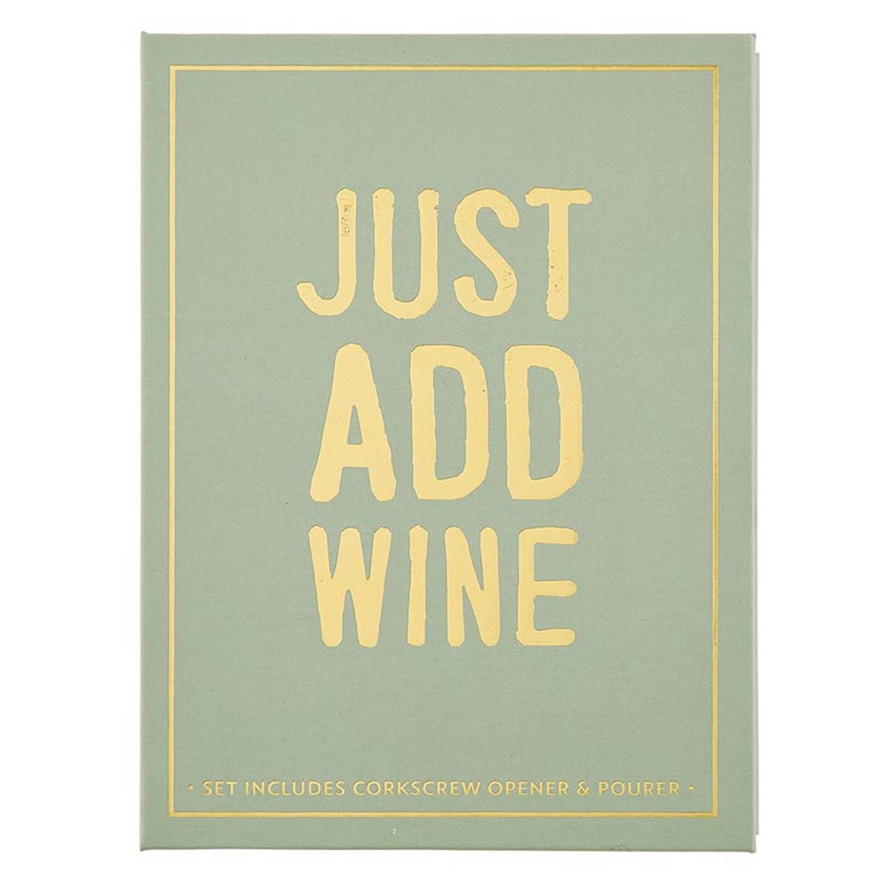 Just Add Wine Wine Serving Set Book Box -