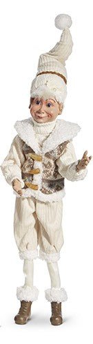 Just Chillin Elf - 16" Posable Beige Home Decor for Festive Touch, Holiday Decoration, Cute Christmas Elf! - Nifty Decor & More