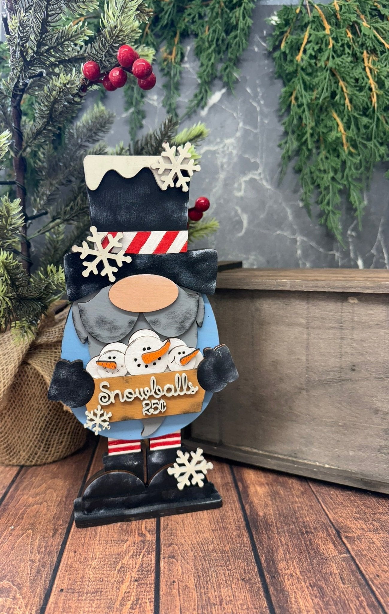 Large Snowman Gnome - Nifty Decor & More