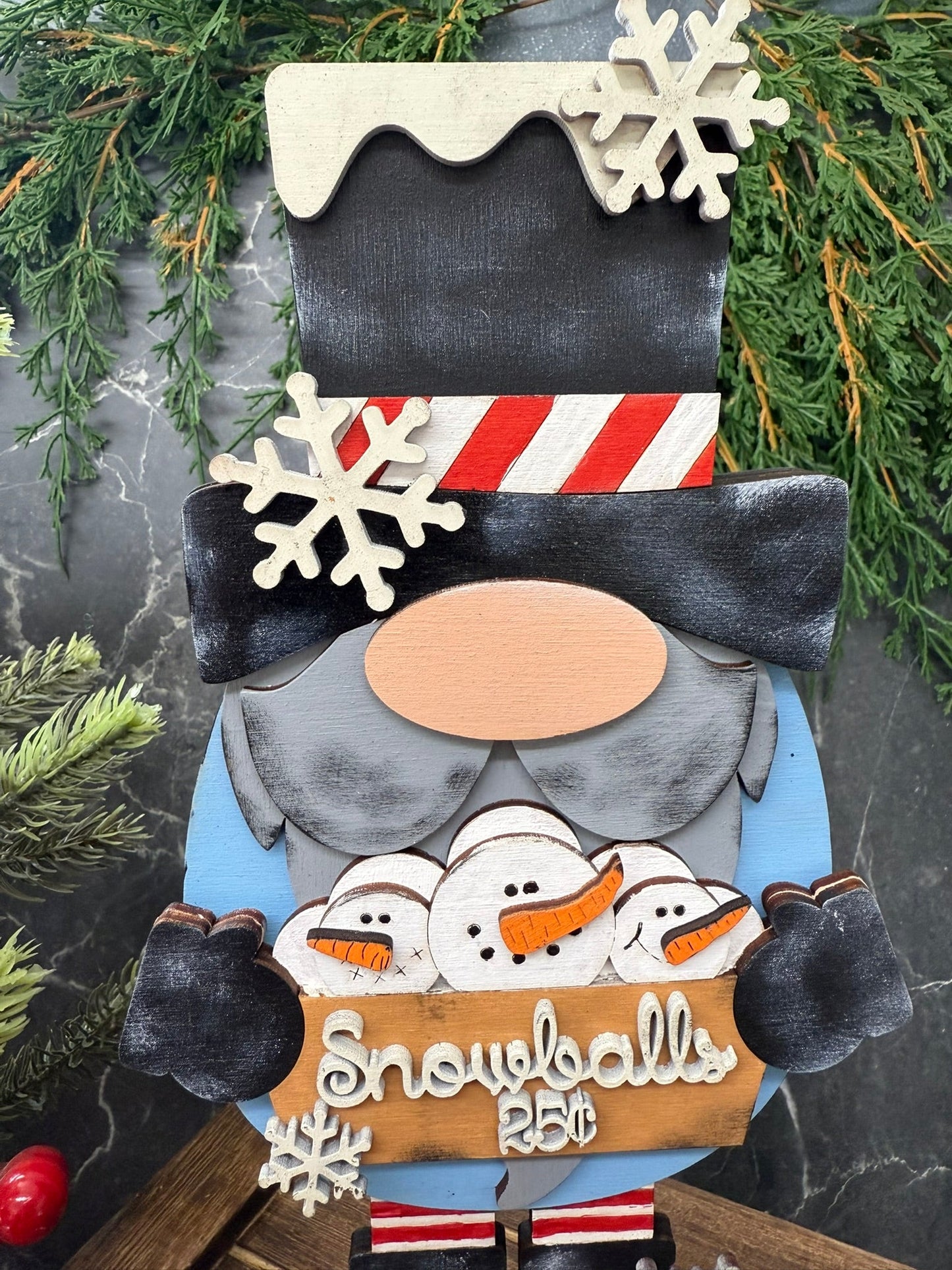 Large Snowman Gnome - Nifty Decor & More
