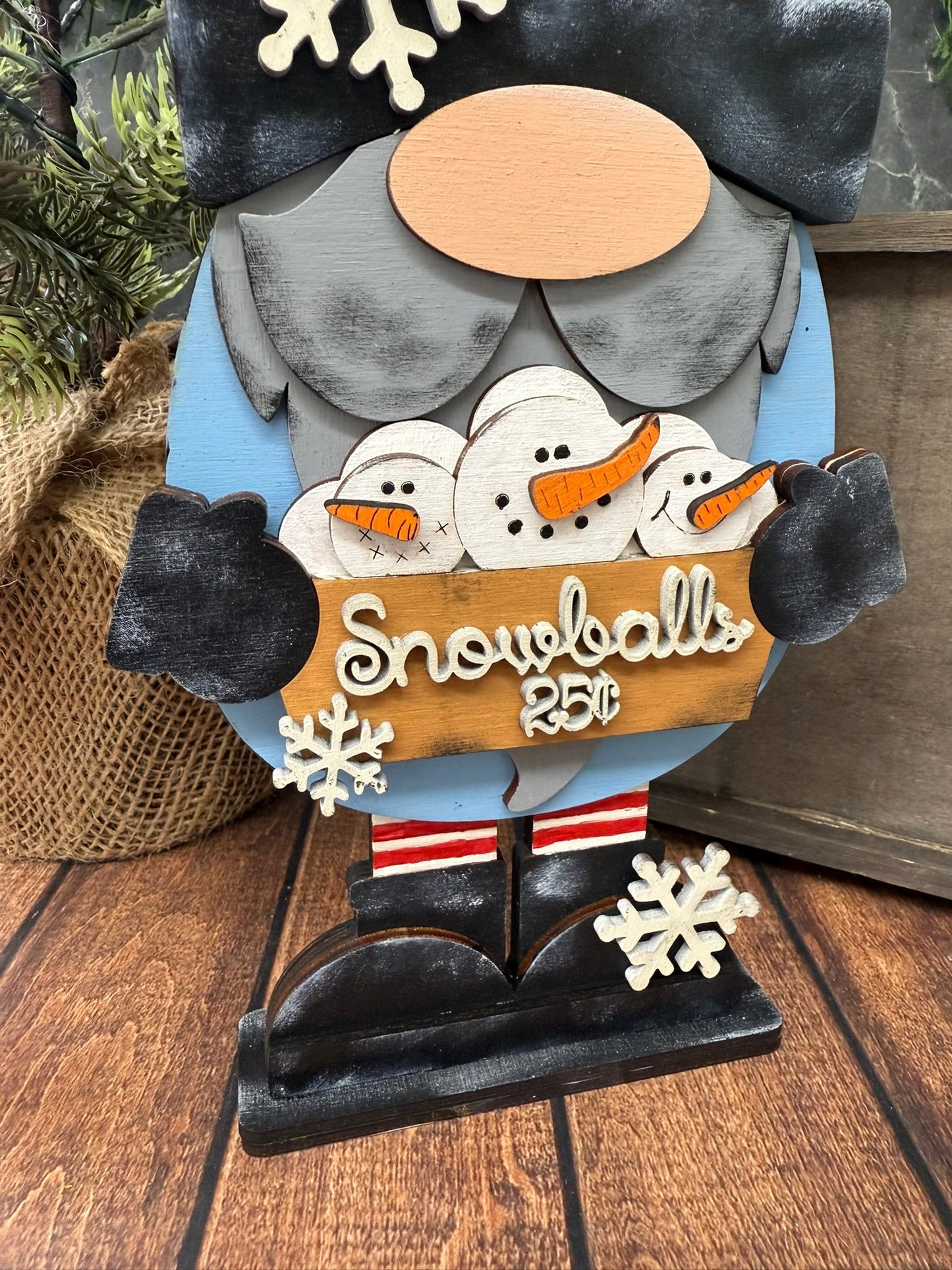 Large Snowman Gnome - Nifty Decor & More