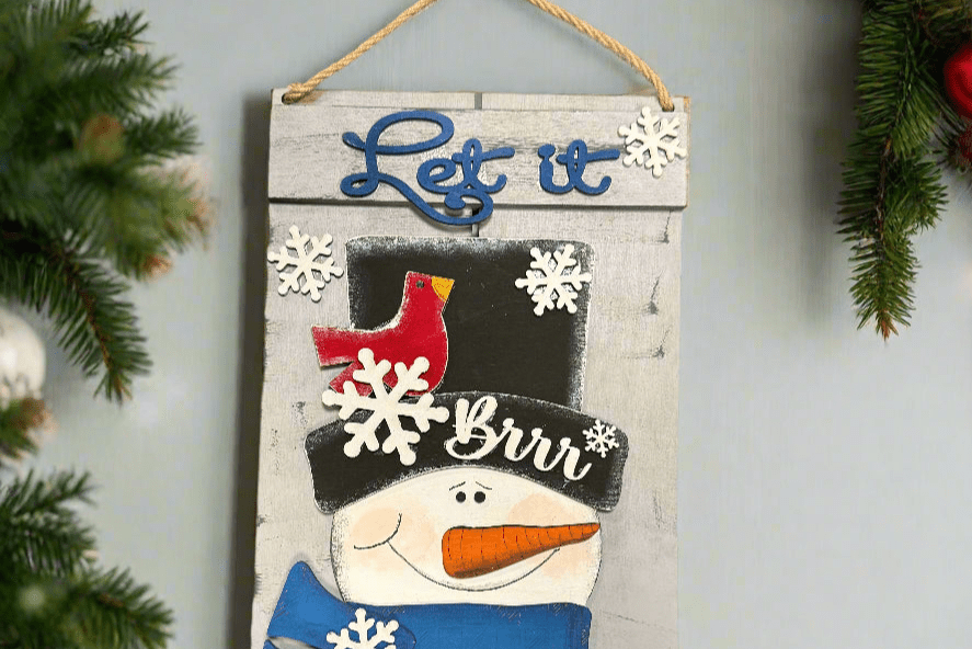 Let It Snow Pallet Sign Hanger - Nifty Decor & More