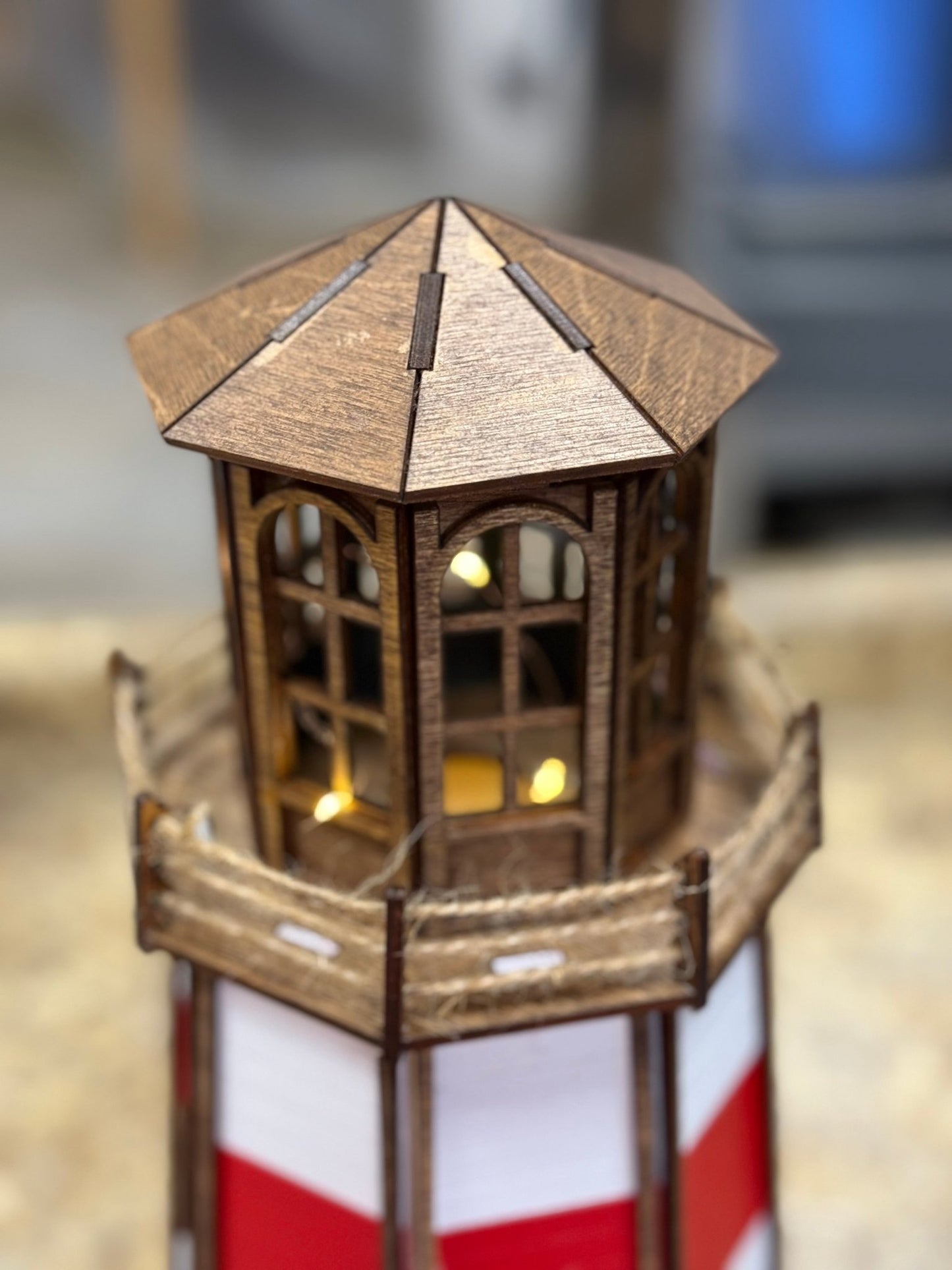 Lighthouse with Lights: Ocean Decor, Sea Life Inspired, Coastal Home Accent, Nautical Table Decoration, Beach House Decor - Nifty Decor & More