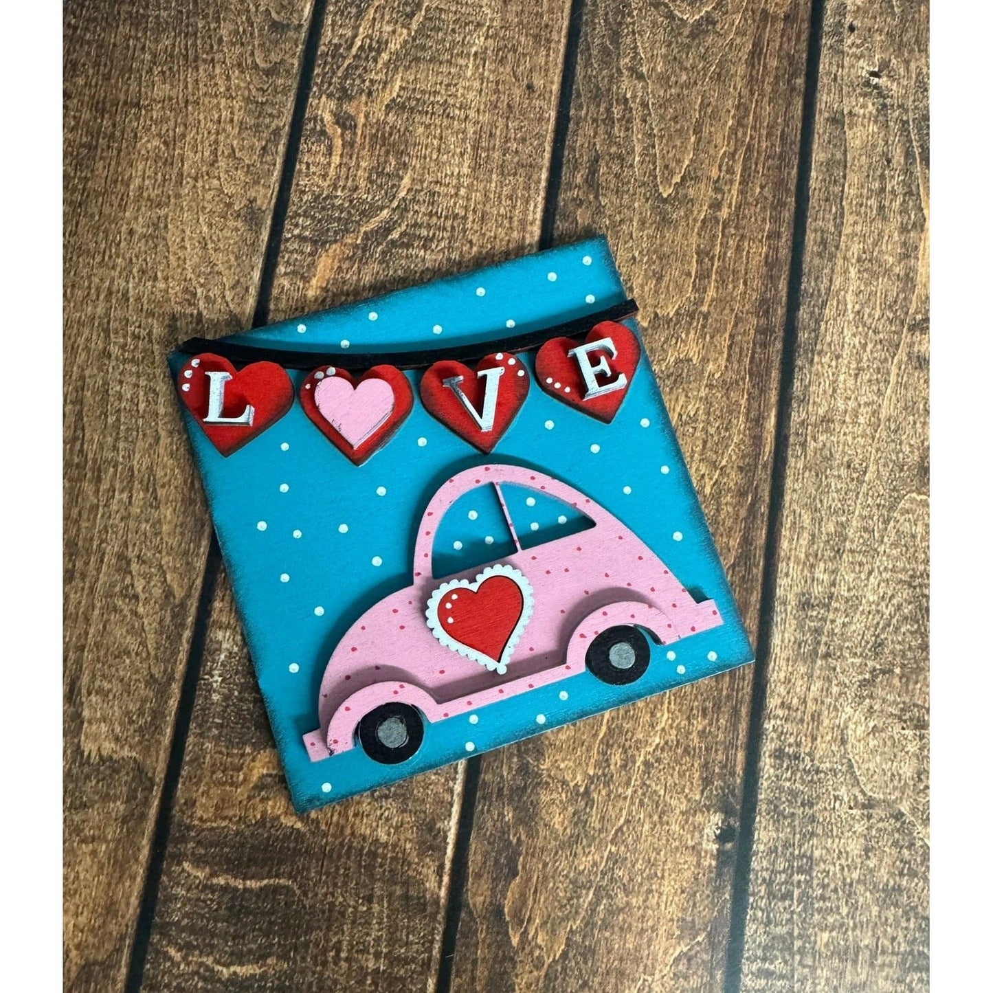 Love Bug Leaning Sandwich Board Tiles - Set 4 PC Interchangeable Add On