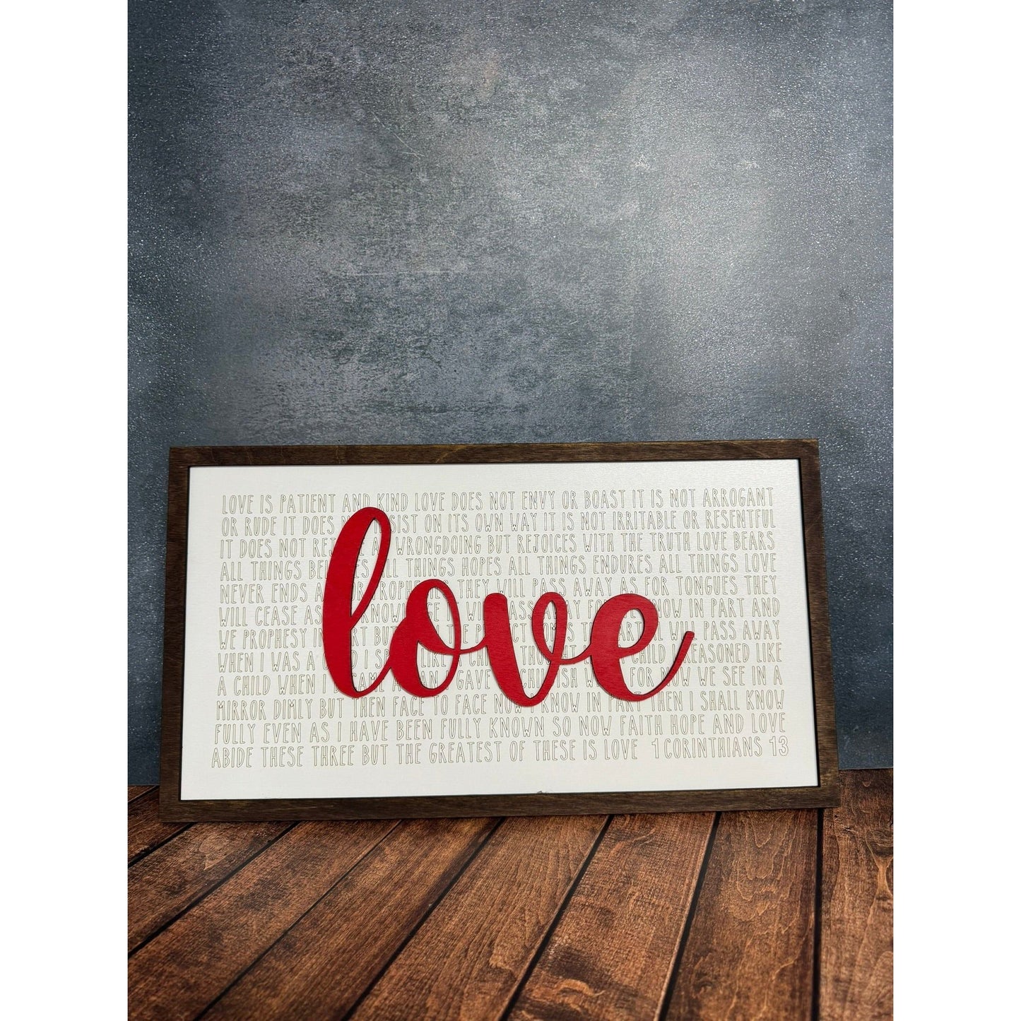 Love Corinthians Scripture Sign Valentine Wall Decor