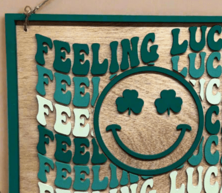 Lucky Charm Face Wall Decor | Irish Home Decor, Good Luck Art, St Patrick's Day Decoration, Charming Wall Accent for Any Room - Nifty Decor & More