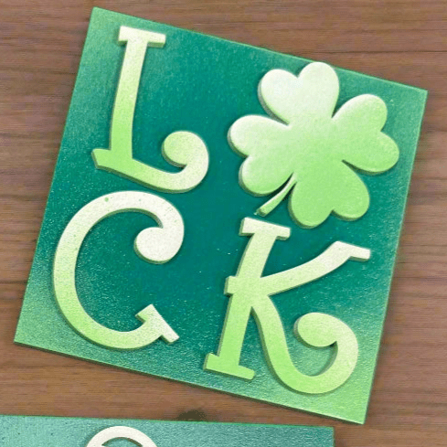 Lucky Charm Leaning Sandwich Board Tiles - Nifty Decor & More