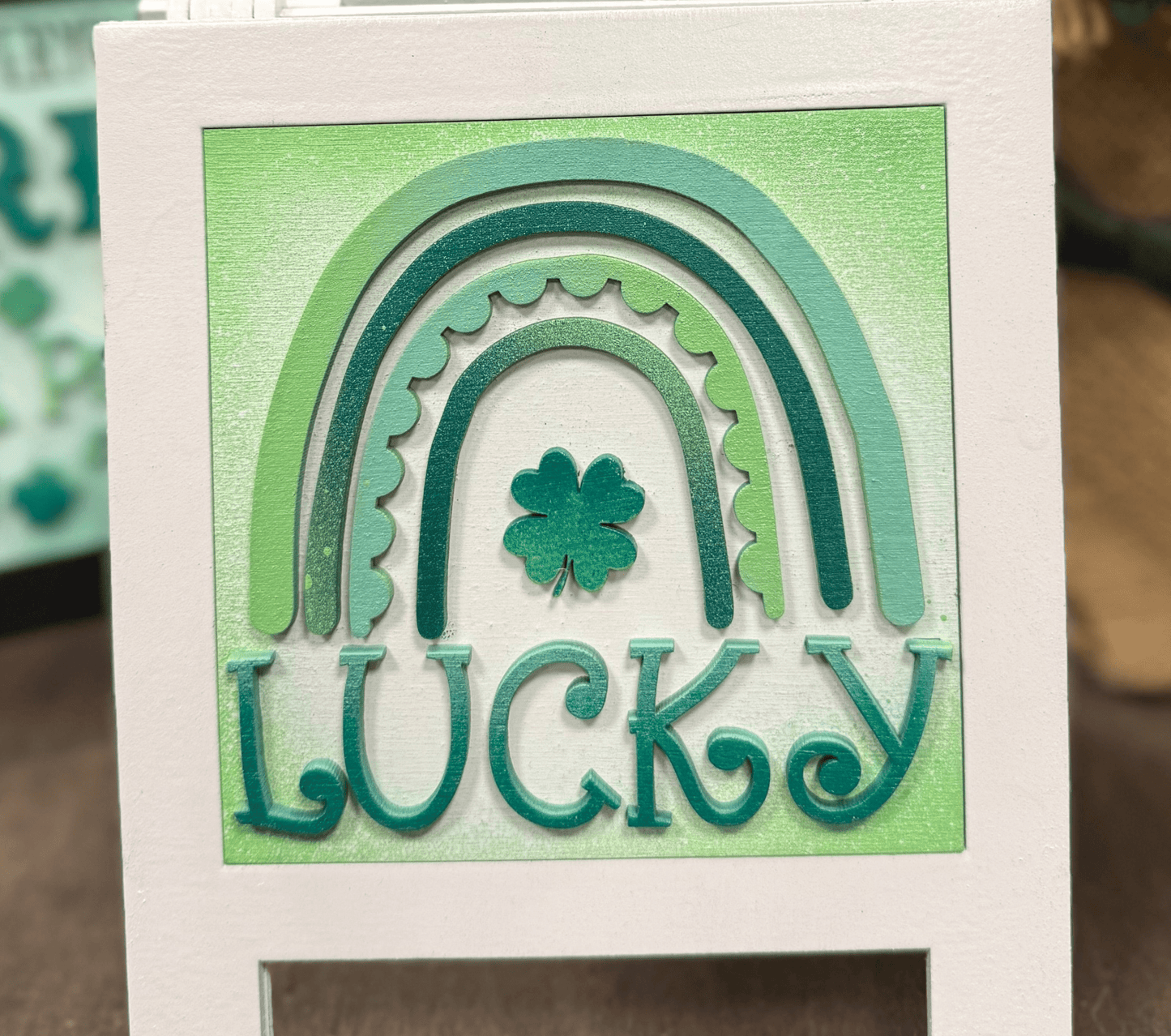 Lucky Charm Leaning Sandwich Board Tiles - Nifty Decor & More