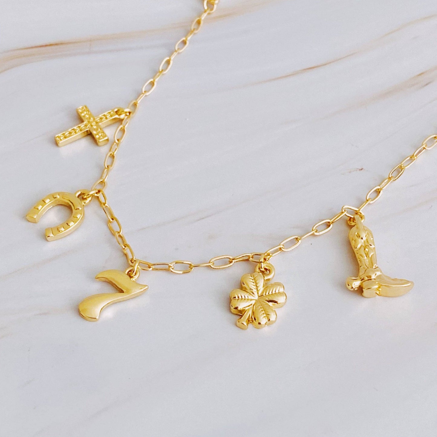 Lucky Charmed Bracelet, Stylish Preppy Charm Jewelry, Elevate Your Look, Gift Your Lucky Lady - Nifty Decor & More