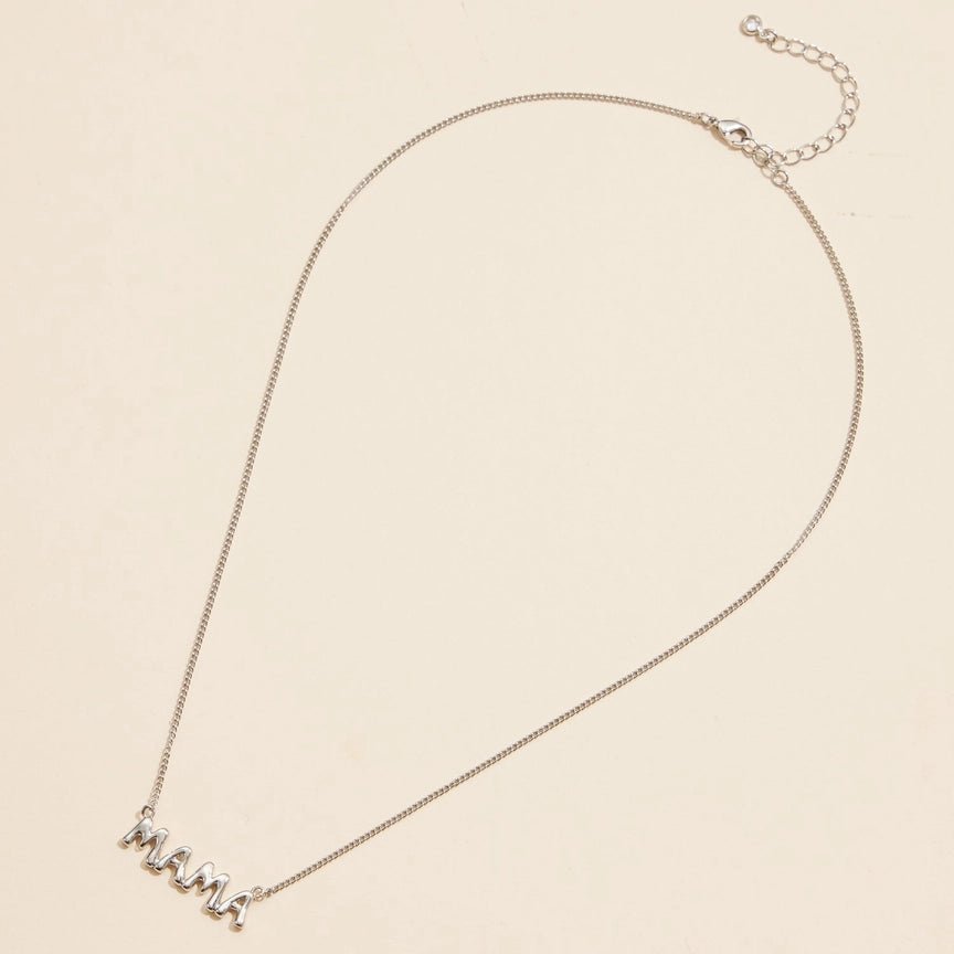 Mama Bubble Necklace, 18K White Gold Dip Chic & Girly Mom Necklace, Perfect Mother's Day Gift - Nifty Decor & More