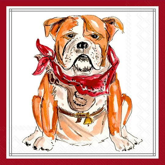 Maroon Bulldog Hometown Pride Cocktail Napkin - Nifty Decor & More