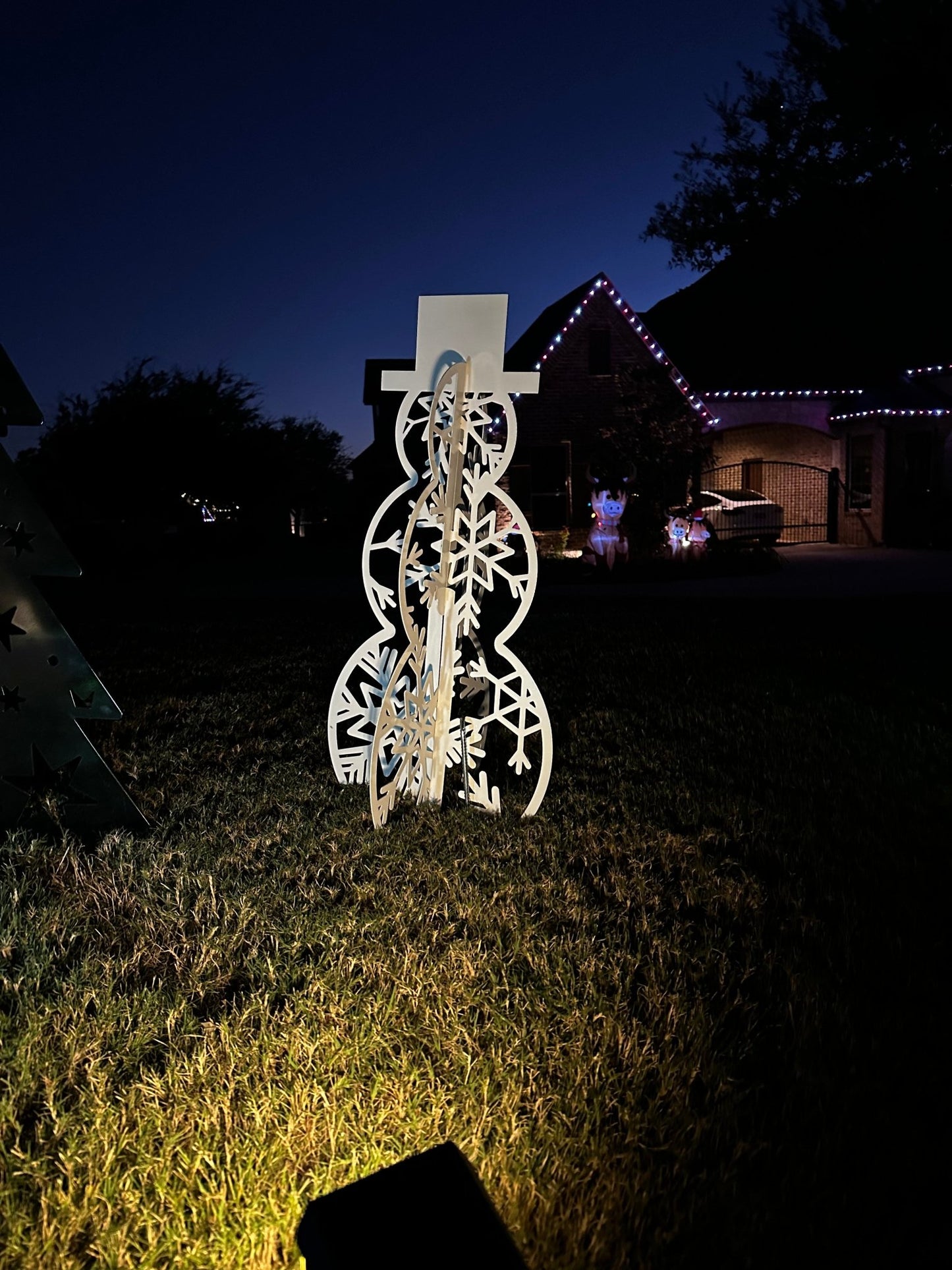 Metal Snowman Outdoor Decor outdoor decorations