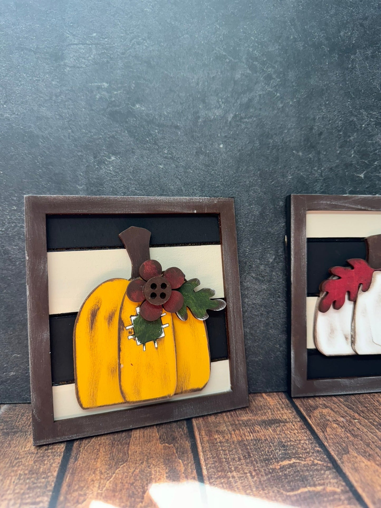 Mini Pumpkin Sign Trio Fall