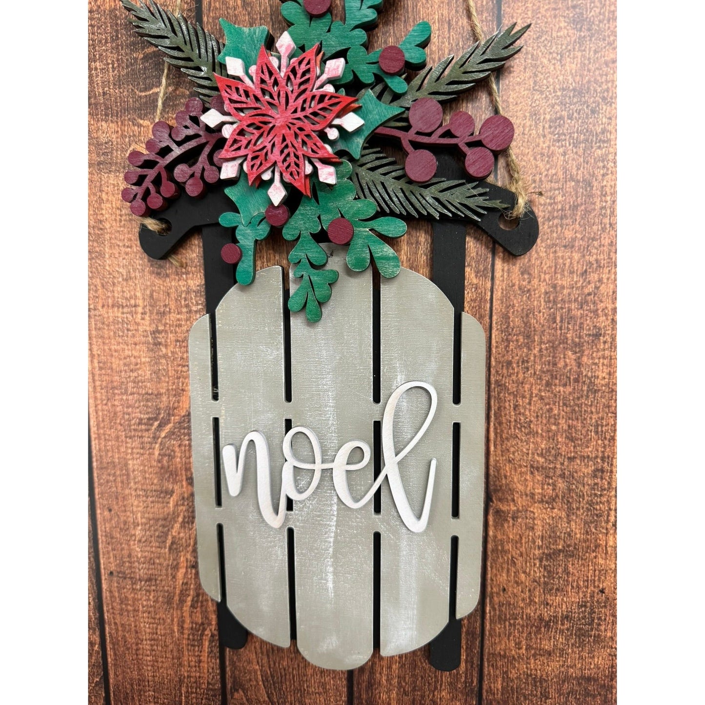 Mistletoe & Holly Sled