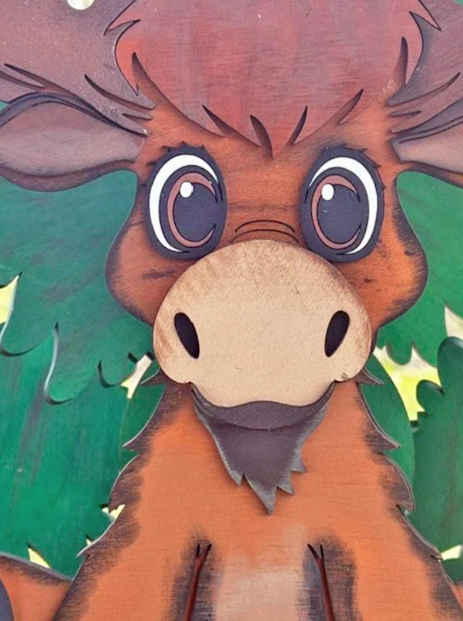 Moose Wind Spinner | Outdoor Farm Wind Spinner | Handmade Spinner | Moose Spinner