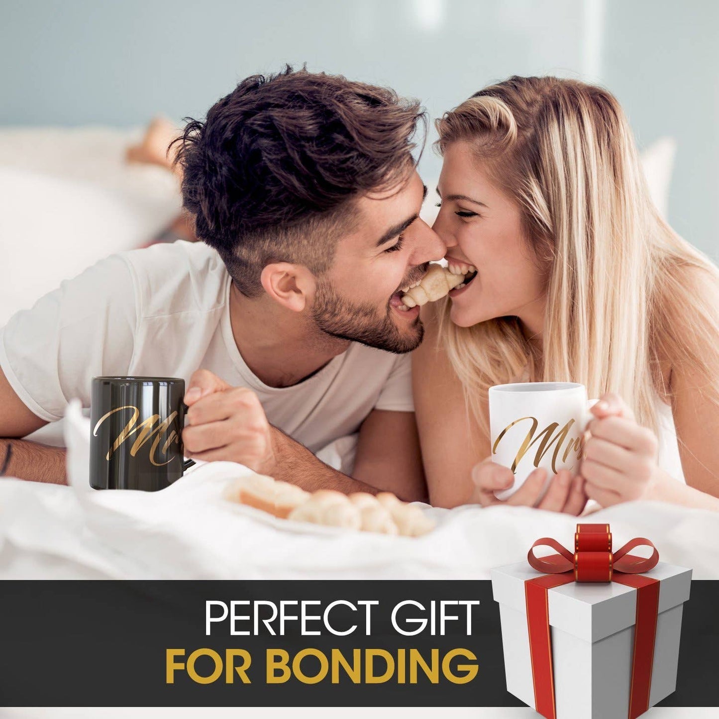 Mr. and Mrs. Coffee Mugs Set - Perfect Bridal Shower Gif Gifts - Wedding
