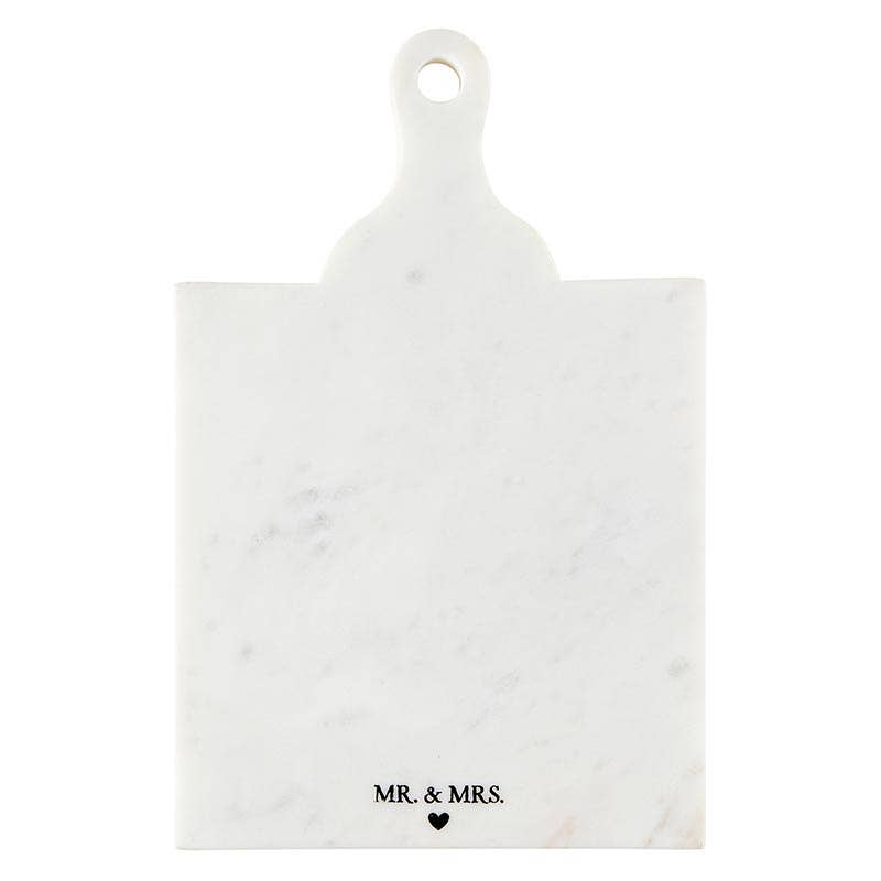 Mr. & Mrs. Marble Board with Handle - Gifts