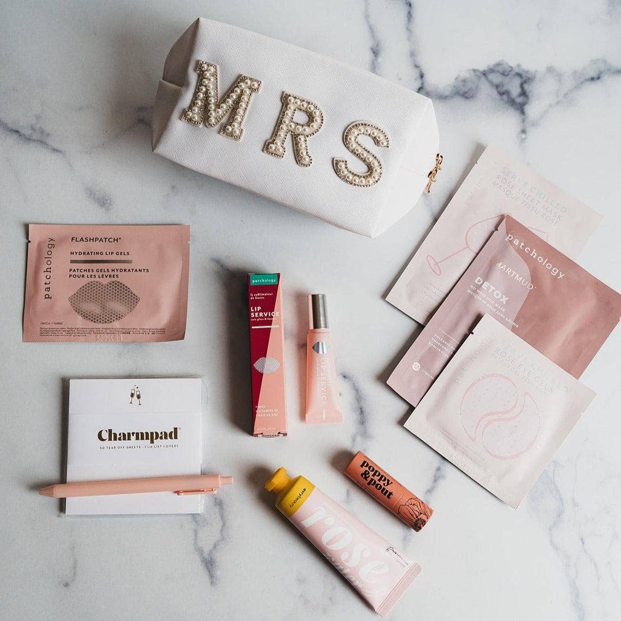 Mrs. Bridal Beauty Cosmetics Pouch - Makeup Bag for Brides - Nifty Decor & More