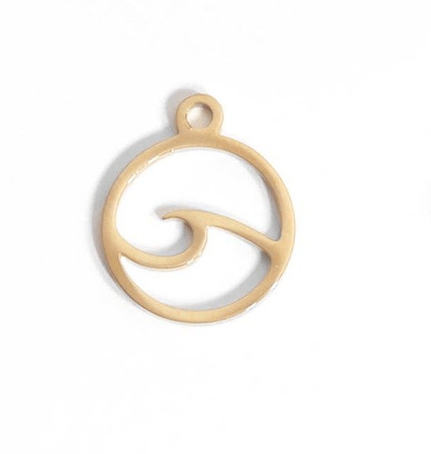 Nautical Charms 18K Gold PVD, Stainless Steel Coastal Jewelry, Mother's Day Gift for Her, Sea Inspired Charm Gift Coquette Charms Wave