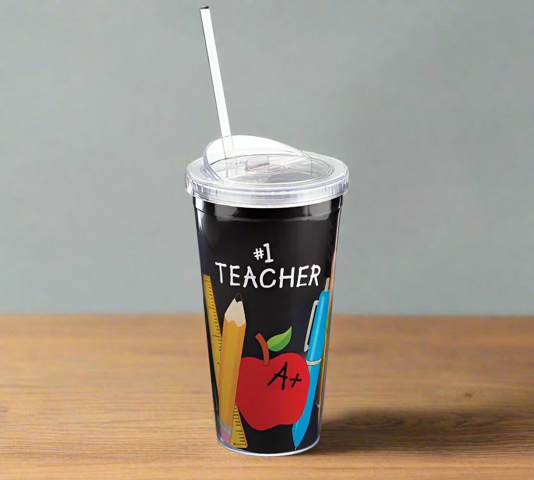 No. 1 Teacher Travel Cup - Nifty Decor & More