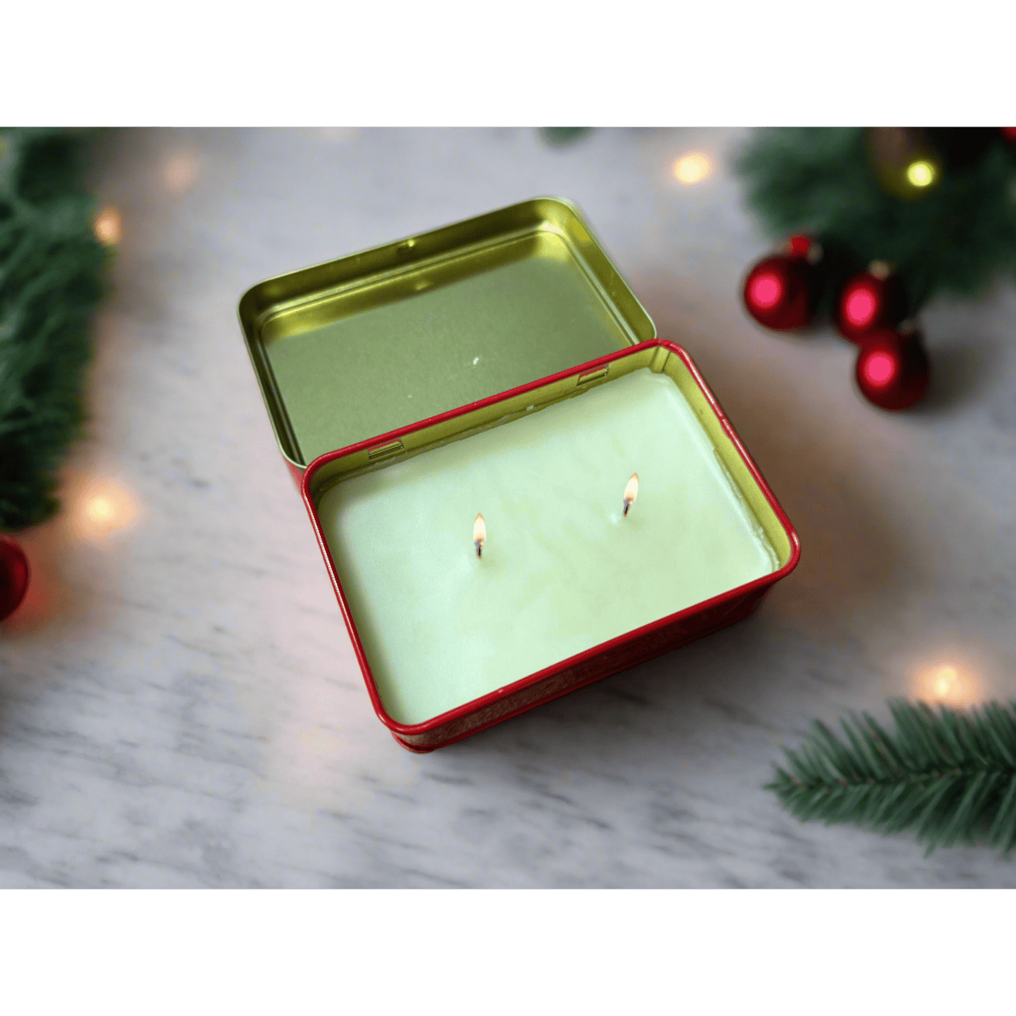 Noel 5.5 oz Rectangle Tin Candle Candle