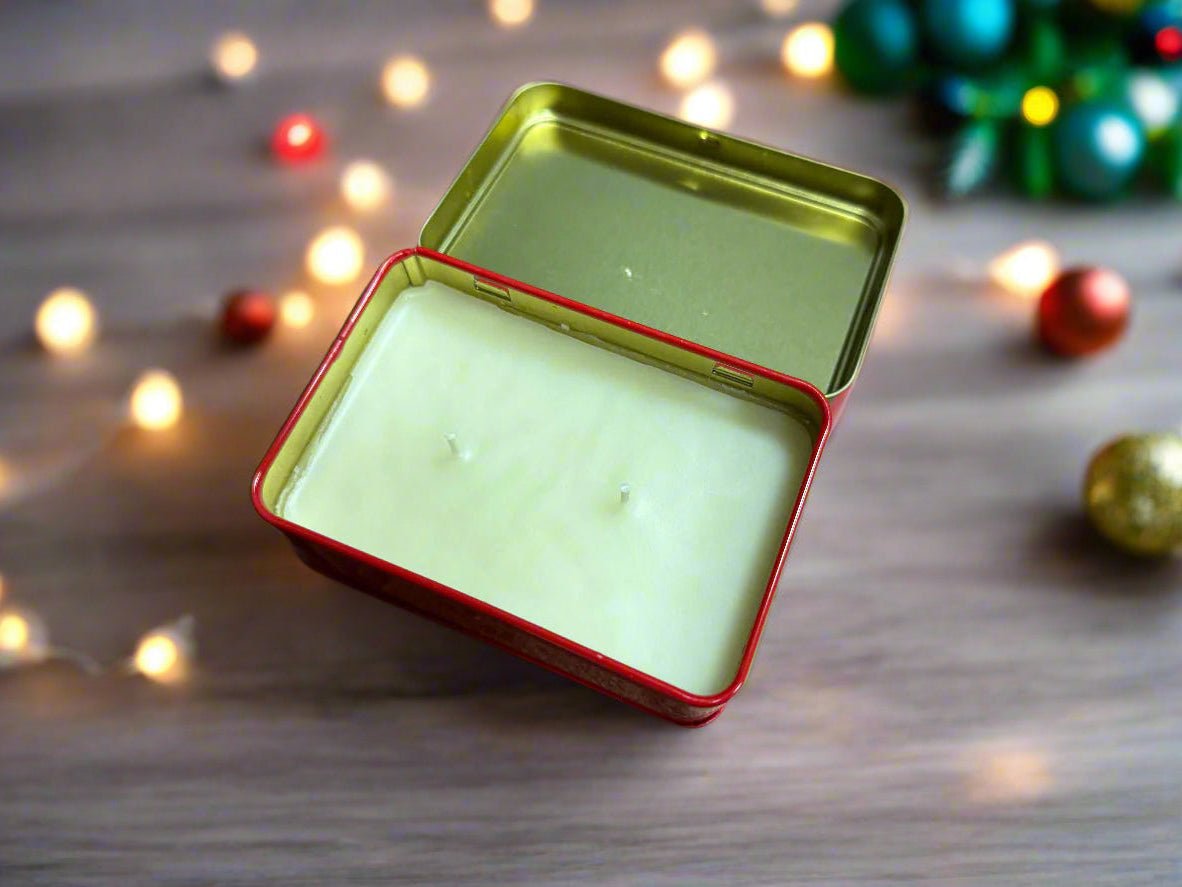 Noel 5.5 oz Rectangle Tin Candle Candle