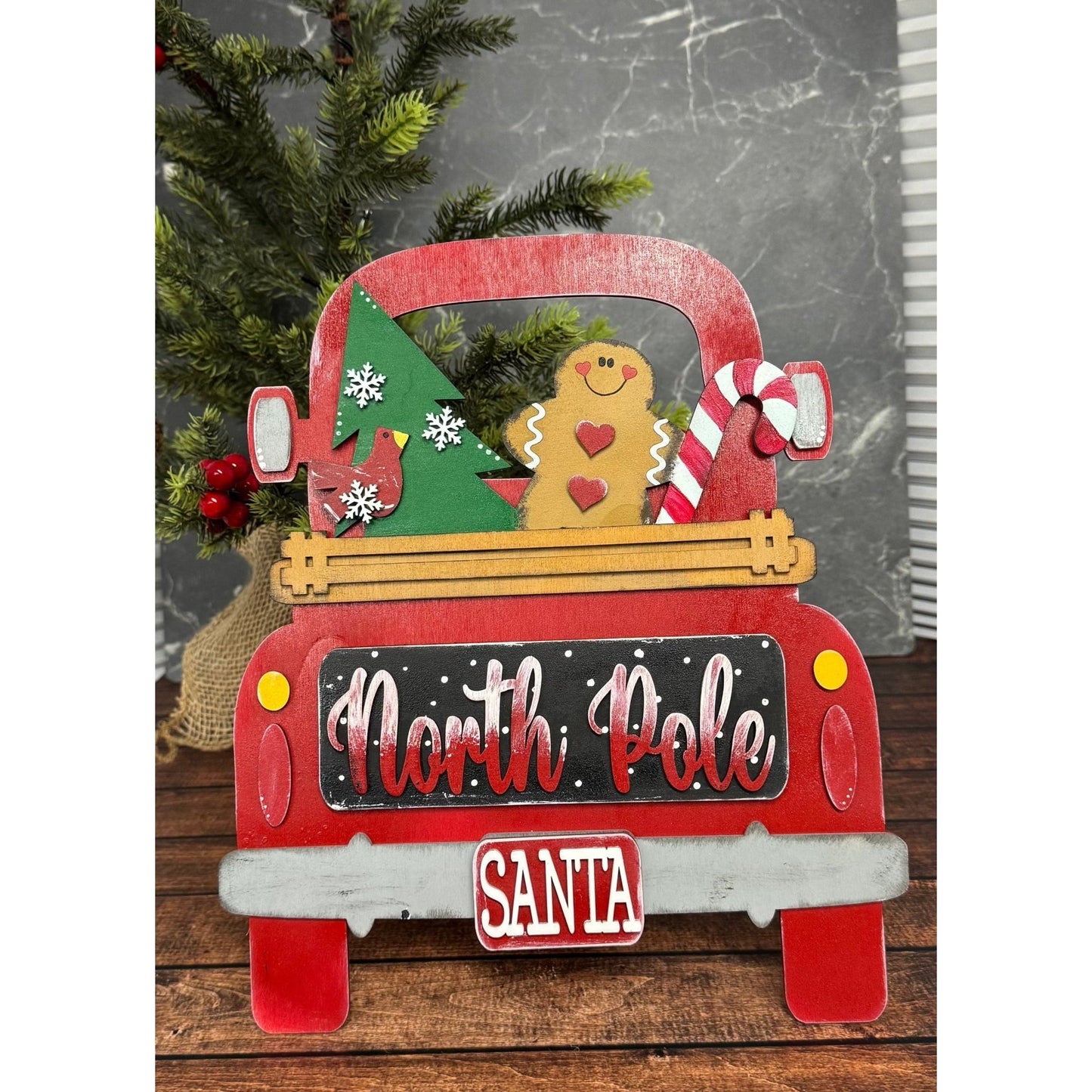 North Pole Christmas Truck Interchangeable Add On with Truck