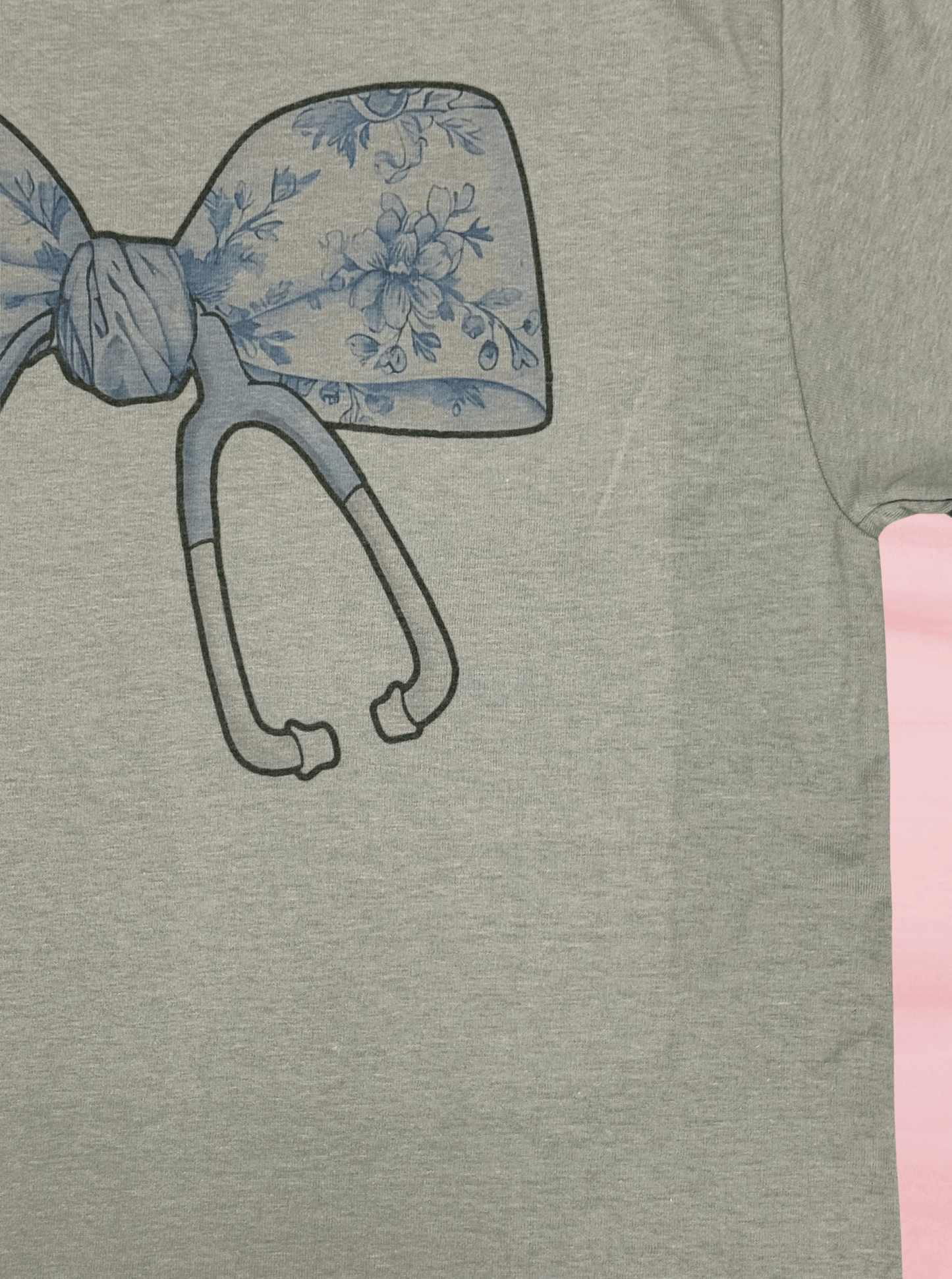 Nurse Coquette Bow T-shirt, Chic Chinoiserie Design, Casual Wear for Healthcare Heroes, Perfect Nurse Gift Women's Shirt